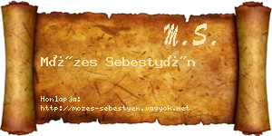 Mózes Sebestyén névjegykártya